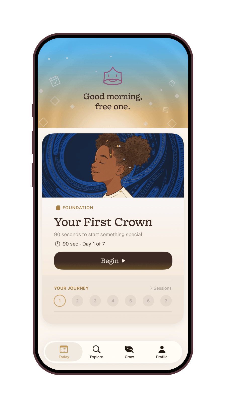 The Bright Crowns home screen